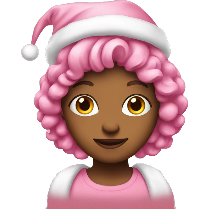 Pink christmas emoji