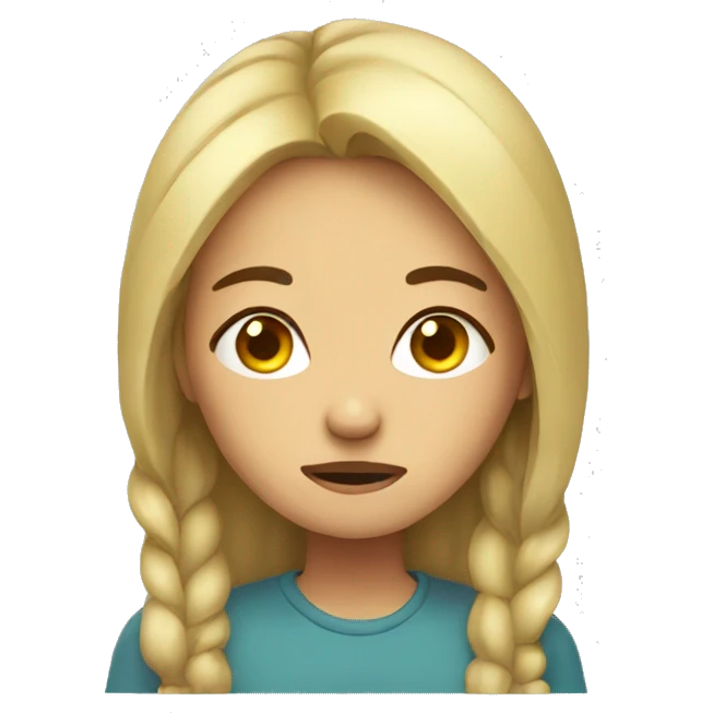 Girl tired emoji