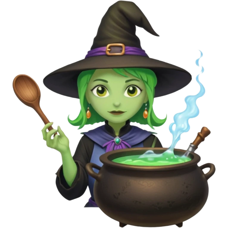 green witch cooking potion emoji