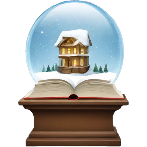 snowglobe with a book inside  emoji
