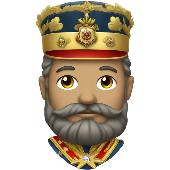 A Tsar with his crown and uniform emoji