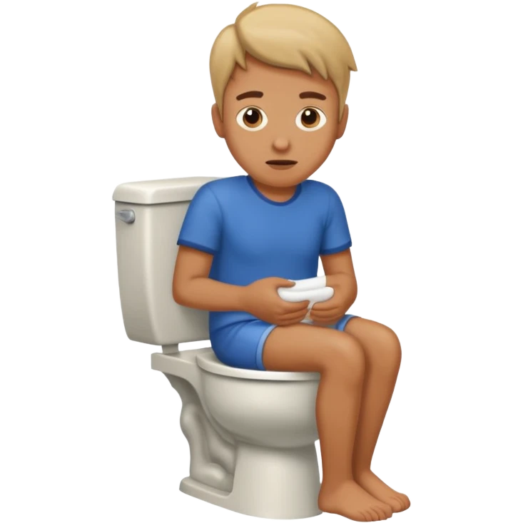 Pooping on a toilet emoji