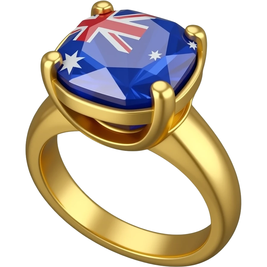 Hyperrealistic, highly detailed shimmering single Australian gemstone, hyperrealistic gold ring with alot of vivid play on color, isolated 3d rendering, high definition. Must have no emoji faces no emoji icons no human figures emoji