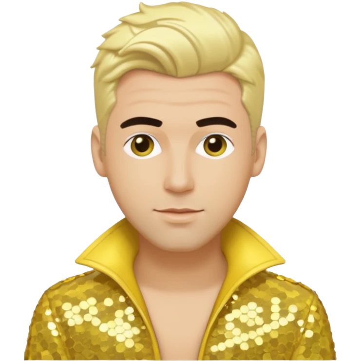 Bryan Abrams, R&B Singer (b. 1969) from Color Me Badd with blonde hair , yellow sequin outfit emoji