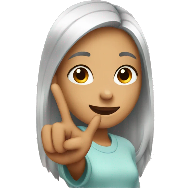 girl saying OK with hand emoji