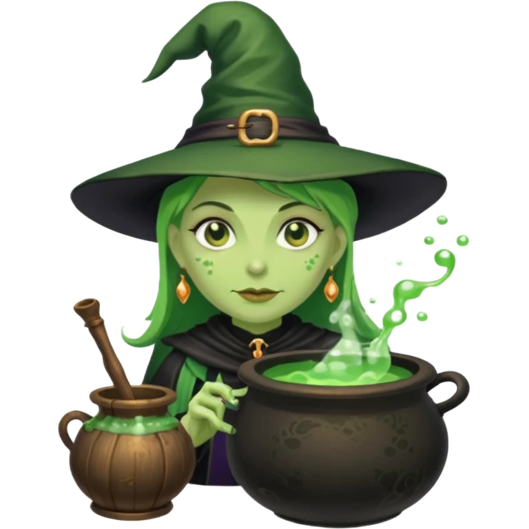 green witch cooking potion emoji