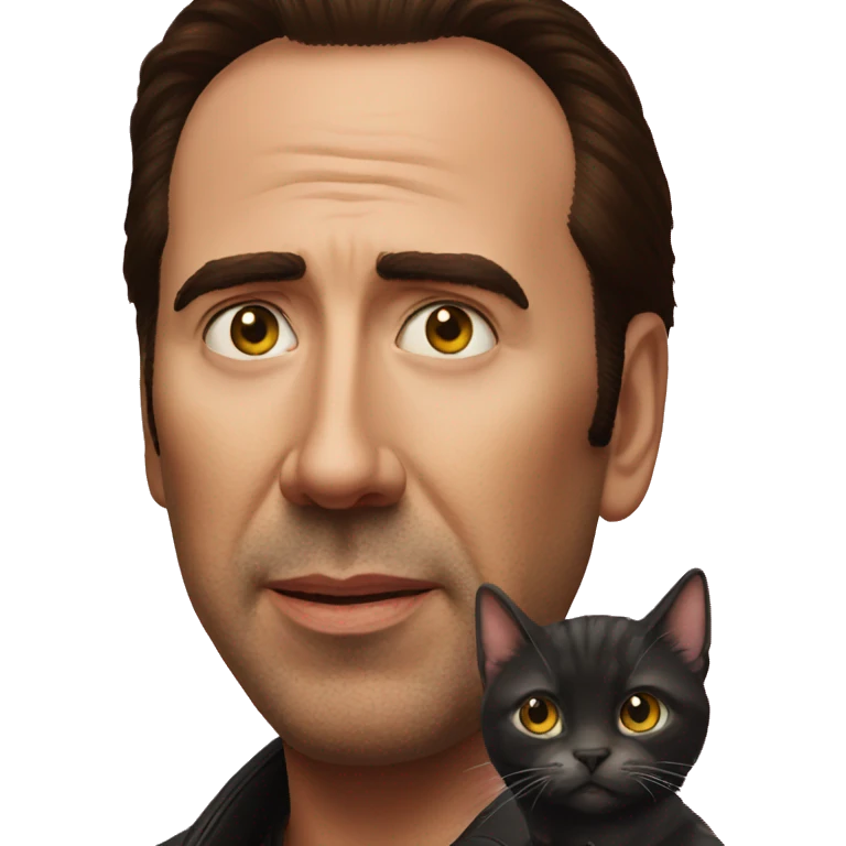 Nick Cage but a cat emoji
