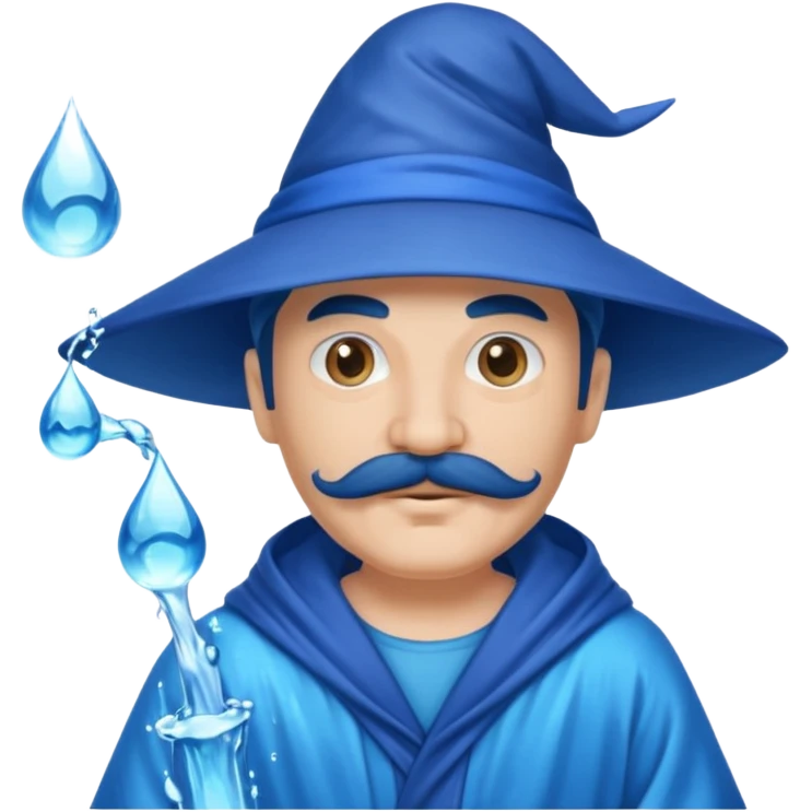 water wizard with mustache emoji