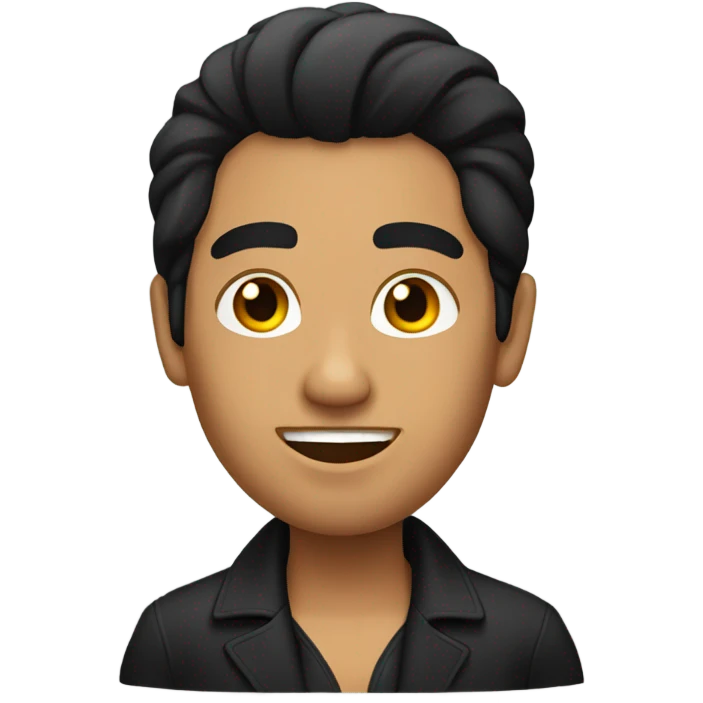 Mexican with slicked back black hair emoji