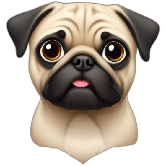 pug from gift box emoji