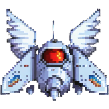 Spaceship with wings and sharp edges emoji