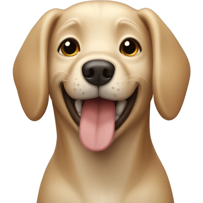 Happy beige dog emoji