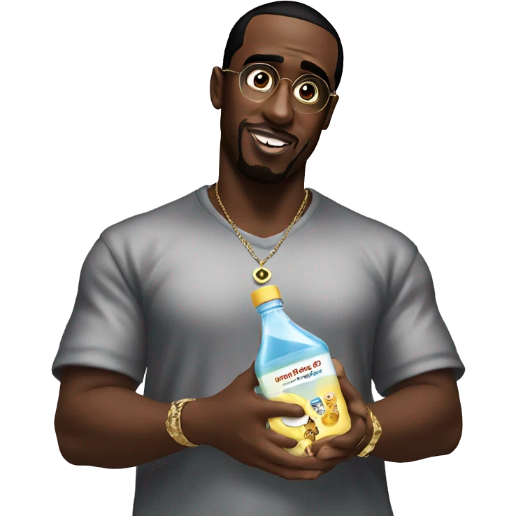 P diddy holding baby oil emoji