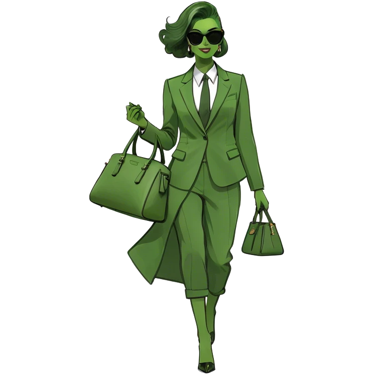 model walking catwalk emoji