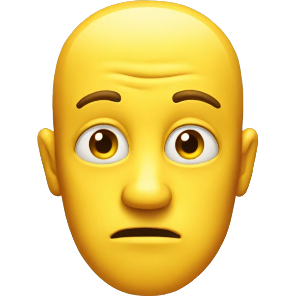 yellow face emoji looking suspicious  emoji