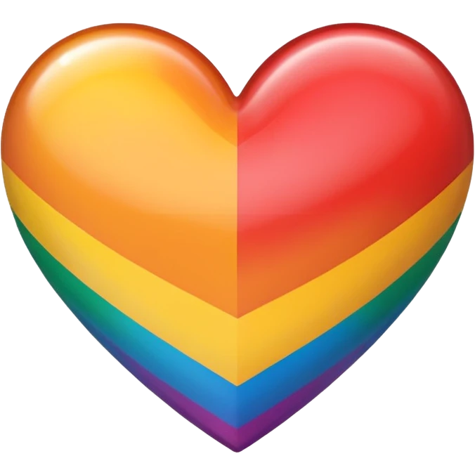 lesbian pride flag, heart shape, vibrant colors, no text emoji