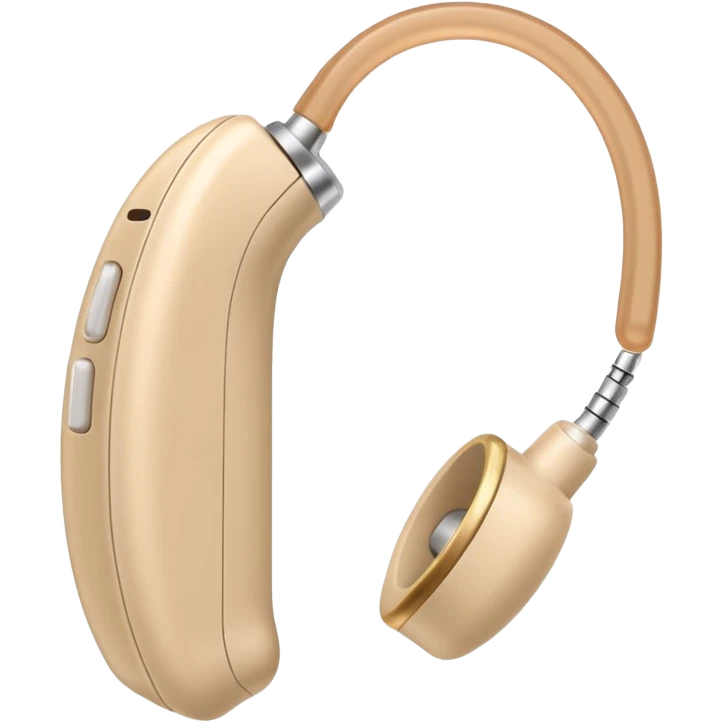 Pale beige Hearing aid emoji