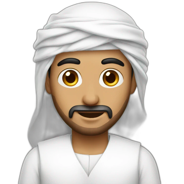 Arab men wearing white clothes emoji