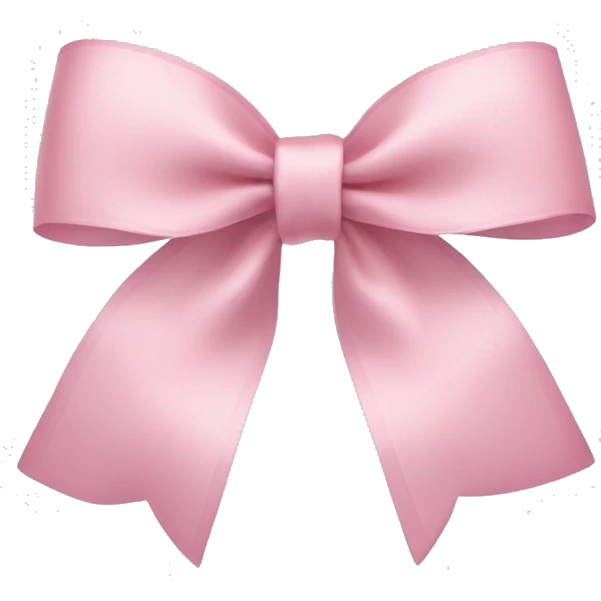 light pink ribbon bow emoji