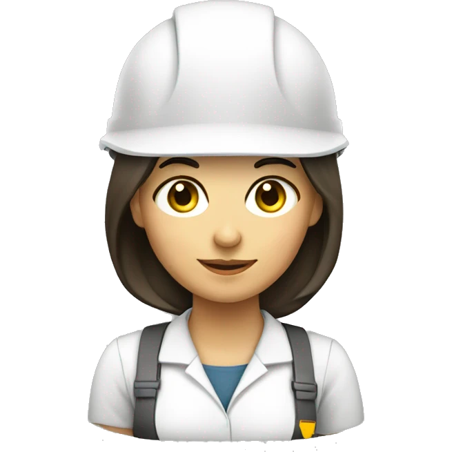 ingeniera mujer con casco blanco  emoji