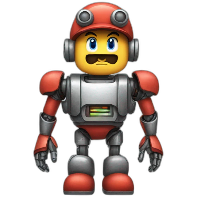 Robot super mario emoji