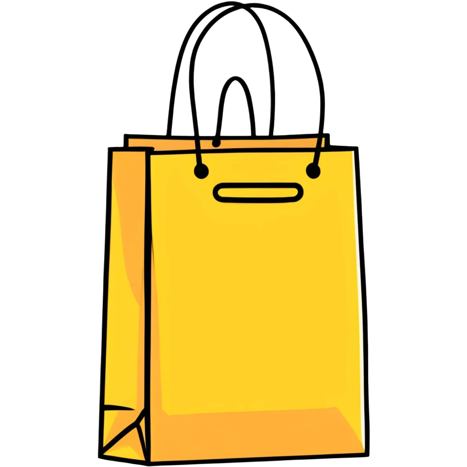 shopping bag with branded clothes emoji