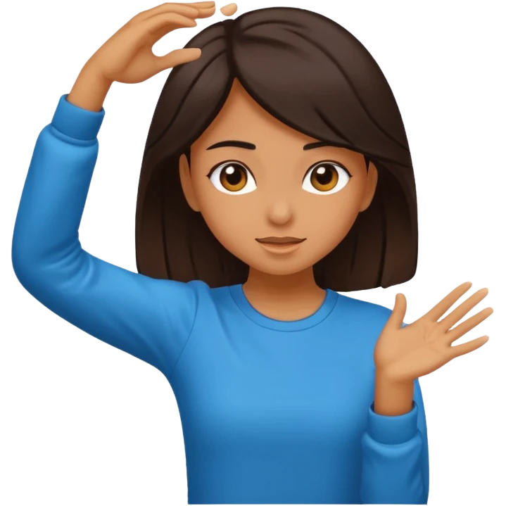girl doing a dab emoji