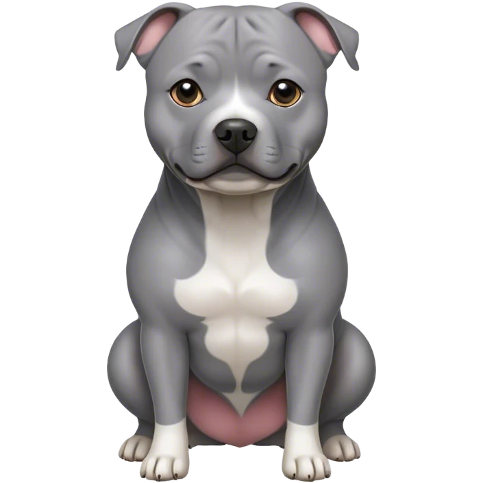 Full body grey staffy dog  emoji