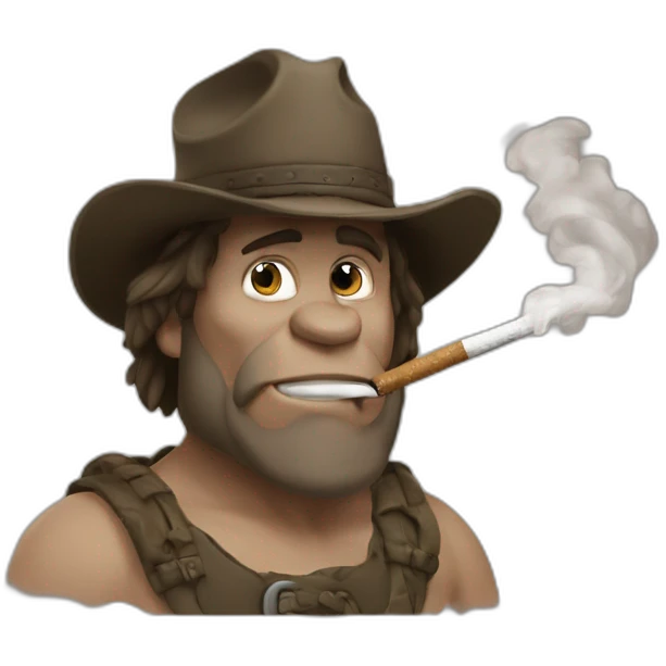 Kerchak avec une cigarette emoji