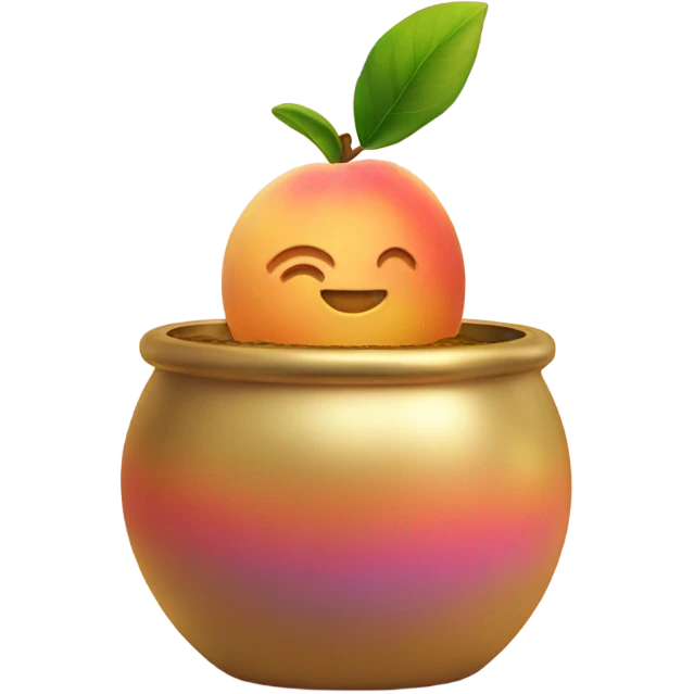 https://www.emojis.com/emoji/peach-dbW251pzguz in https://www.emojis.com/emoji/golden-pot-end-of-rainbow-ZOL8MPK emoji