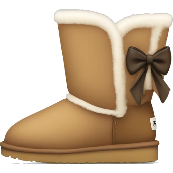 Ugg boots with bows emoji