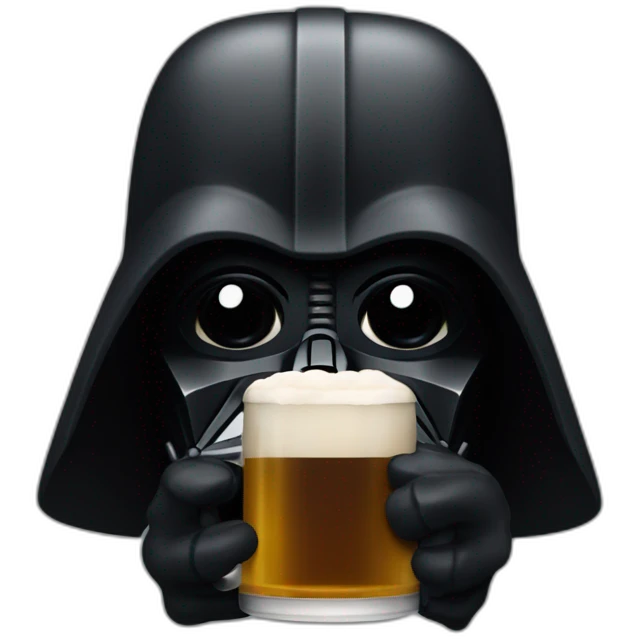 dark vador qui boit une biere emoji