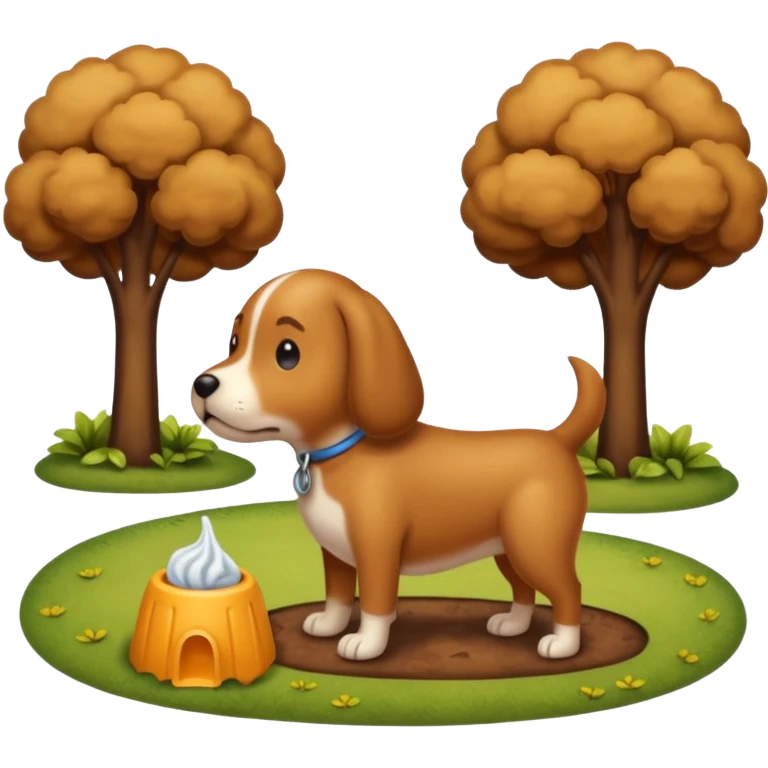 Собака какает emoji