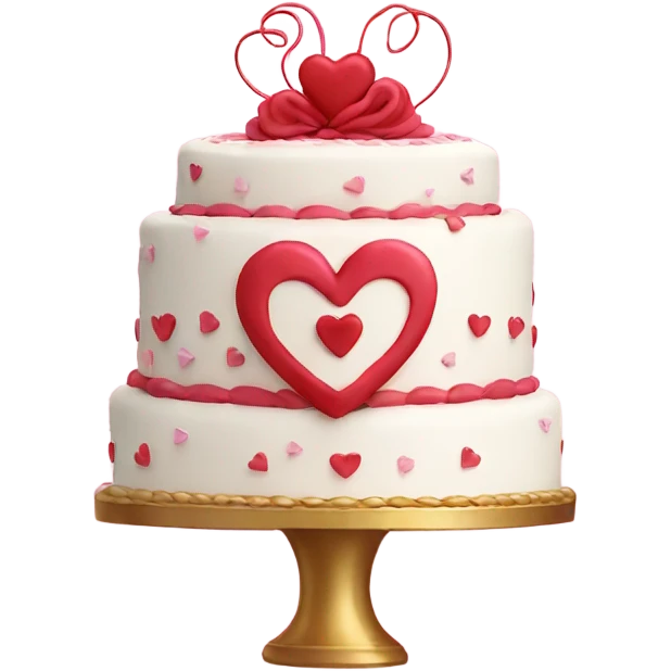 Beautiful fancy heart cake  emoji