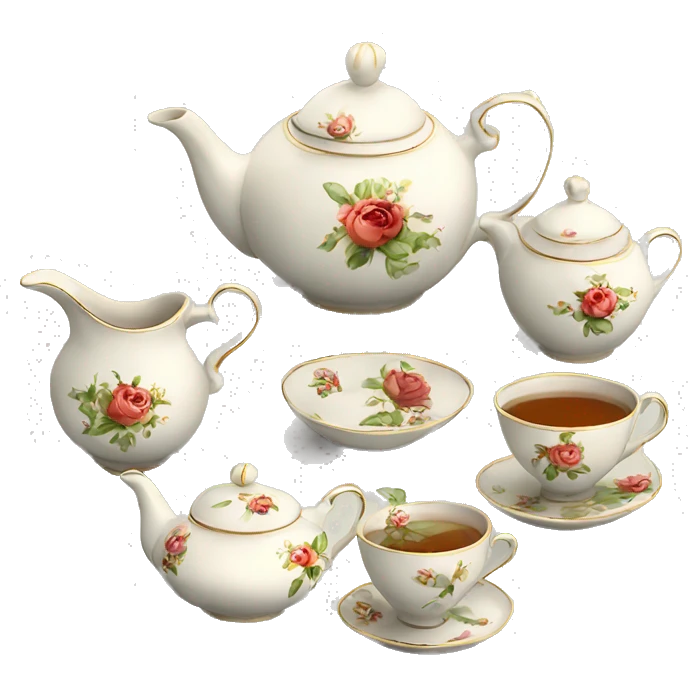 English style tea set emoji