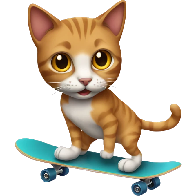 Cat riding skateboard  emoji