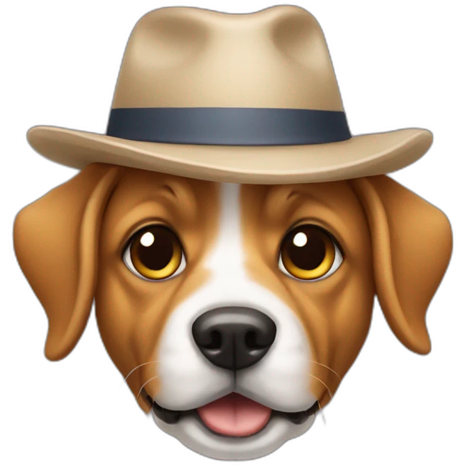 Dog wearing a hat emoji