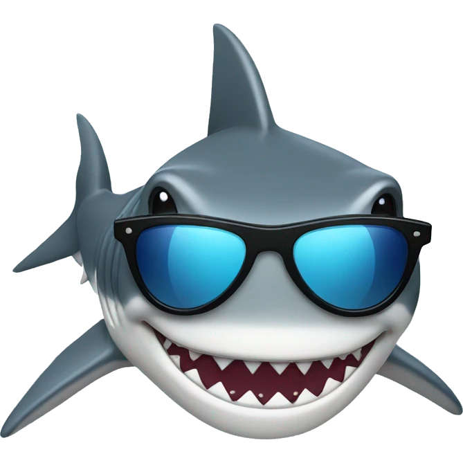 Shark with sunglasses emoji