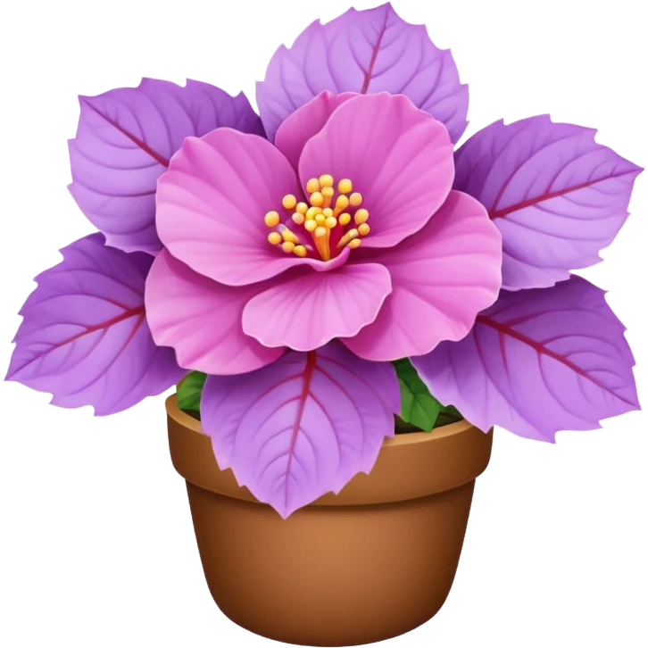 super realistic light purple begonia emoji