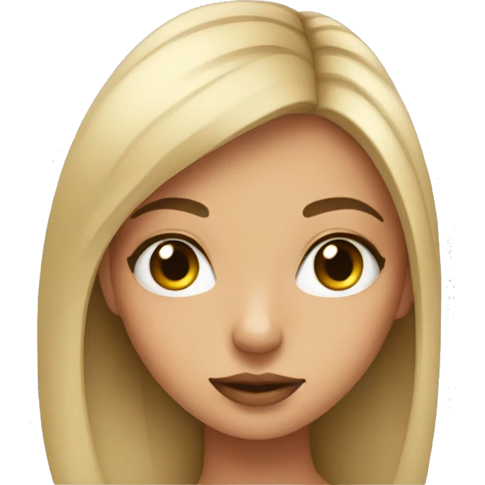 Girl with thick eye lashes emoji
