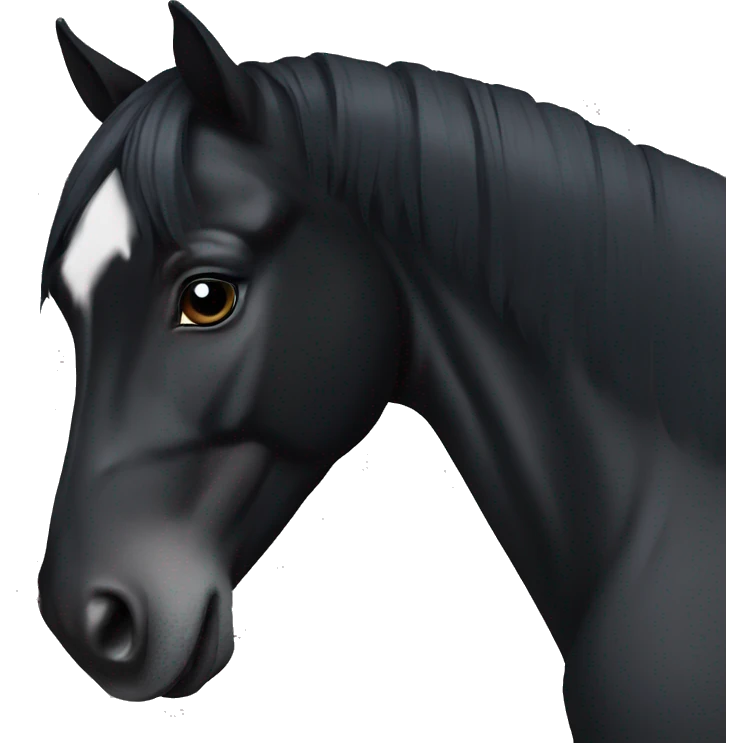 black horse no markings  emoji