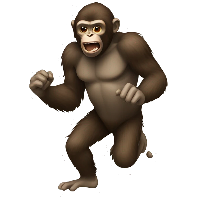 an ape scraming emoji