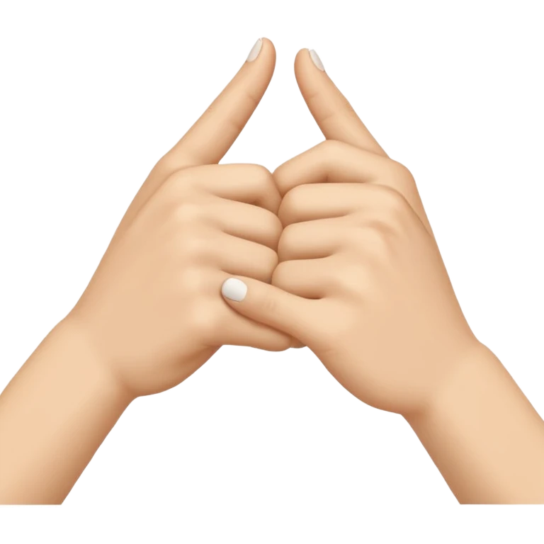 two white hands in a secret handshake emoji
