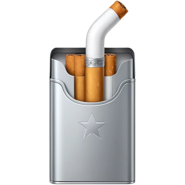 7 stars grey shining cigaret pack emoji
