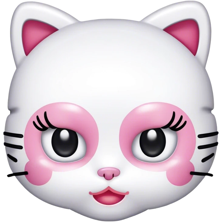 hello kitty with mascara spoolie emoji