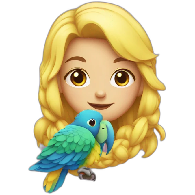 girl parrot emoji