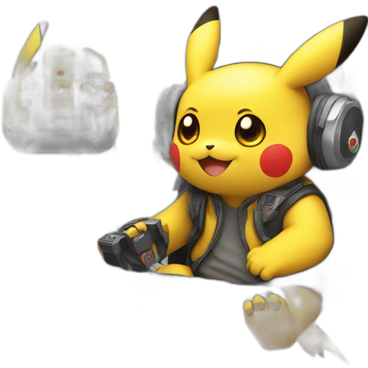 Pikachu gamer emoji