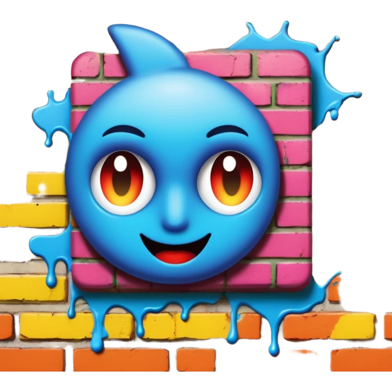 graffiti on a wall (camden market) emoji