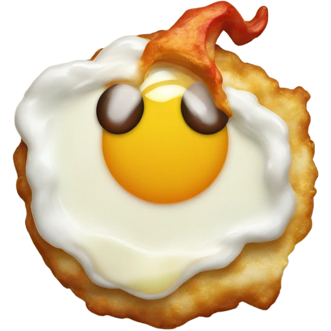 Fried egg devil emoji