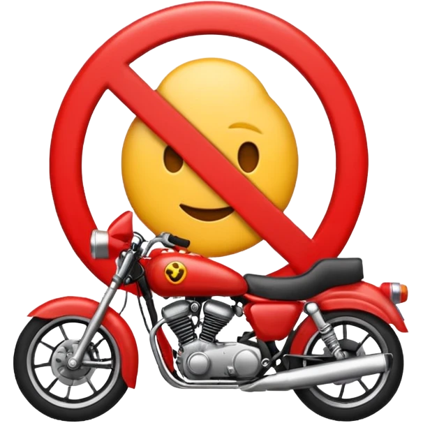 Vreau un emoji cu stop și sa fie împotriva motocicletelor sa fie interzise emoji